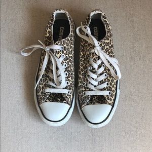 Converse cheetah print Chuck Taylors